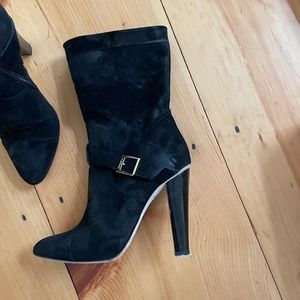 Jimmy Choo sueded black heeled boots